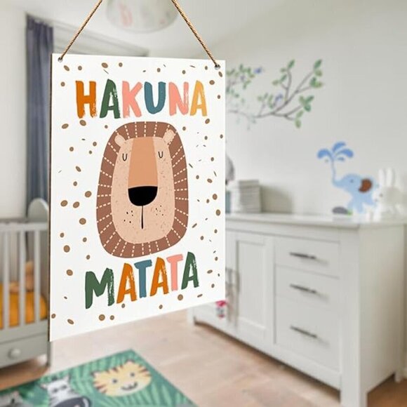 HAKUNA MATATA Wood Wall Decor / BRAND NEW - Picture 3 of 5